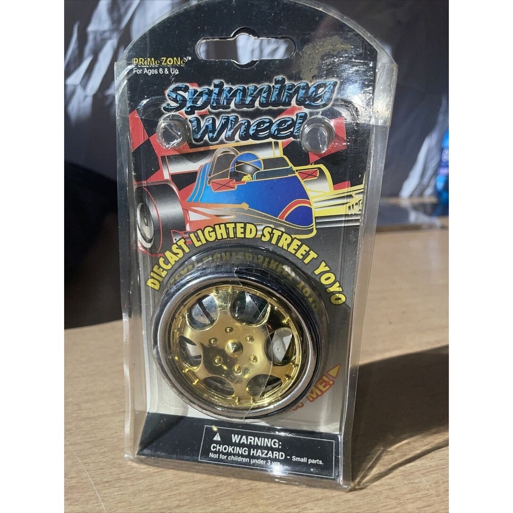 Spinning Wheel Rim Yo-Yo Cover ‎ Spins Gold Chrome Vintage Prime Zone Brand New